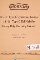 Norton-Norton 14\" 16\", Type C Cylindrical Roll Hi-Swing Grinder Instruct & Parts Manual-14\"-16\"-Type C-01